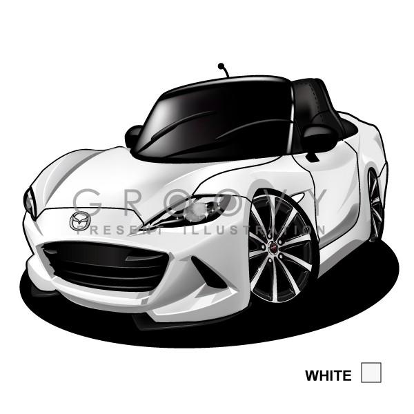 車好き プレゼント マツダ ロードスター ND 車 イラスト A4版フレーム