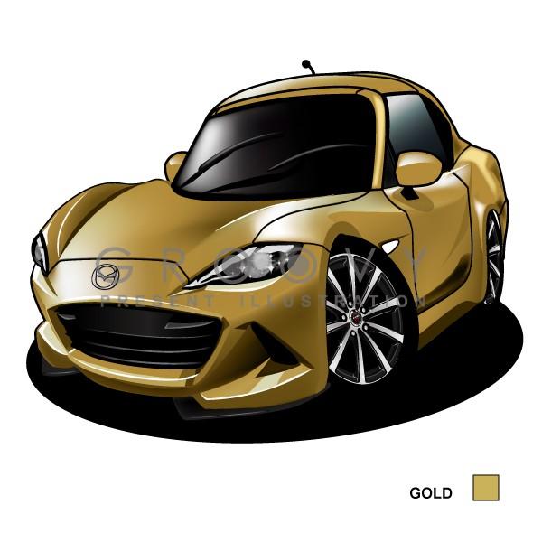 車好き プレゼント マツダ ロードスター RF 車 イラスト 2L版