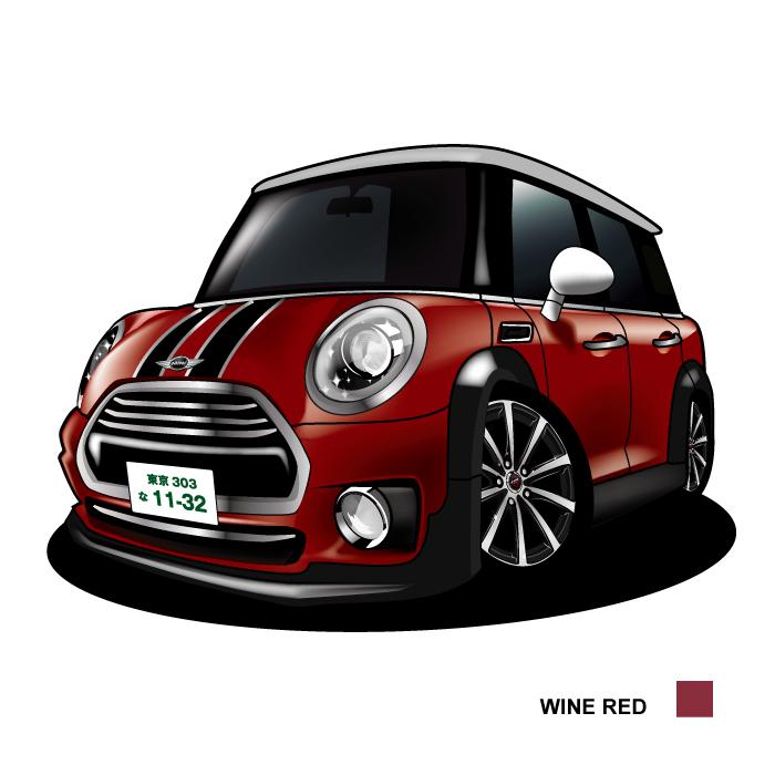 車好き プレゼント ミニ クラブマン F54 クーパー 車 イラスト