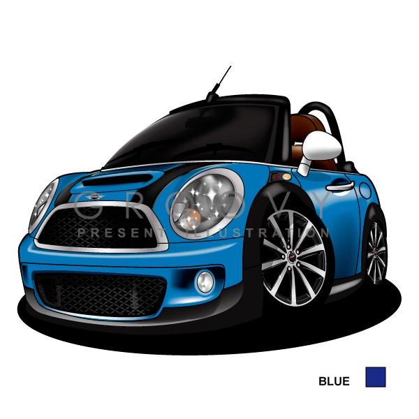 車好き プレゼント ミニ クーパー コンバーチブル R57 車 イラスト 2L