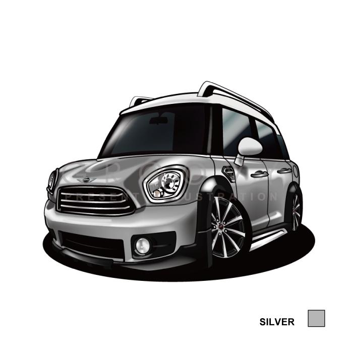 車好き プレゼント ミニ クロスオーバー クーパー D 車 イラスト A4版