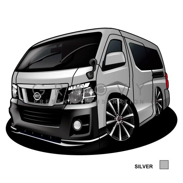 Caravan 販促ポスター サイン入り キャラバン 【5枚セット】 車好き プレゼント 日産 キャラバン ver2 車 イラスト A4版高級