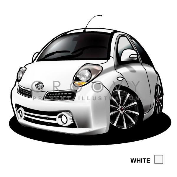 車好き プレゼント 日産 マーチ k12ver2 車 イラスト A4版