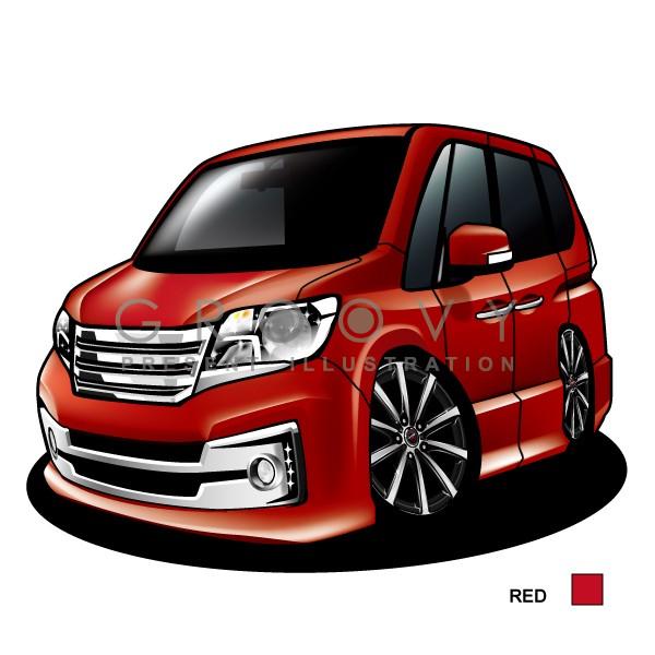 車好き プレゼント 日産 セレナ ライダー c26 前期 車 イラスト A4版