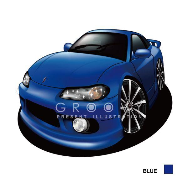 車好き プレゼント 日産 シルビア S15-2 車 イラスト A4版高級フレーム