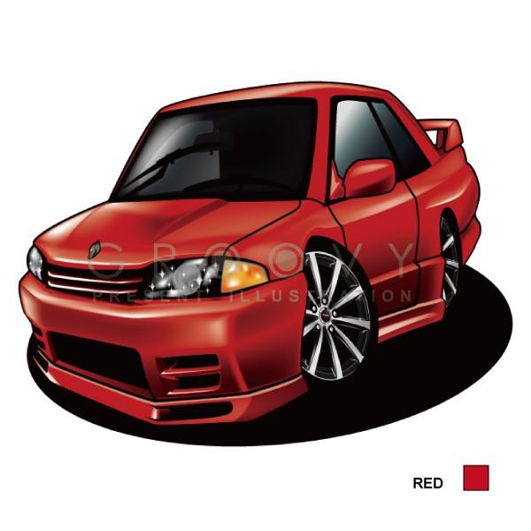 車好き プレゼント 日産 スカイライン R32 車 イラスト A4版 