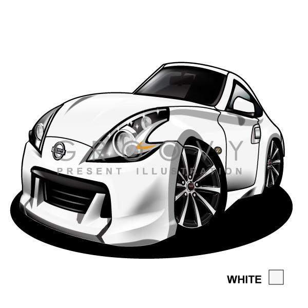 車好き プレゼント 日産 フェアレディ Z 34 車 イラスト A4版フレーム