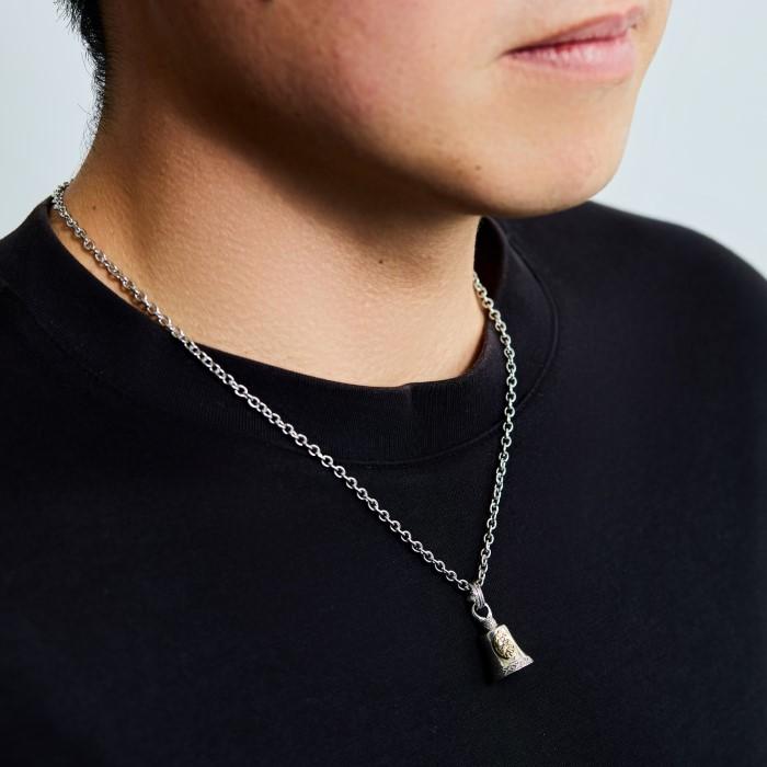 シルバー 925 ネックレス ペンダント トップ ヘッド ココペリ ベル 鐘