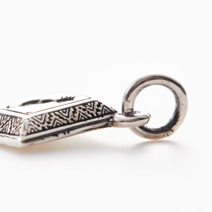 シルバー 925 ネックレス ペンダント トップ ヘッド 猫 ひし形 四角形