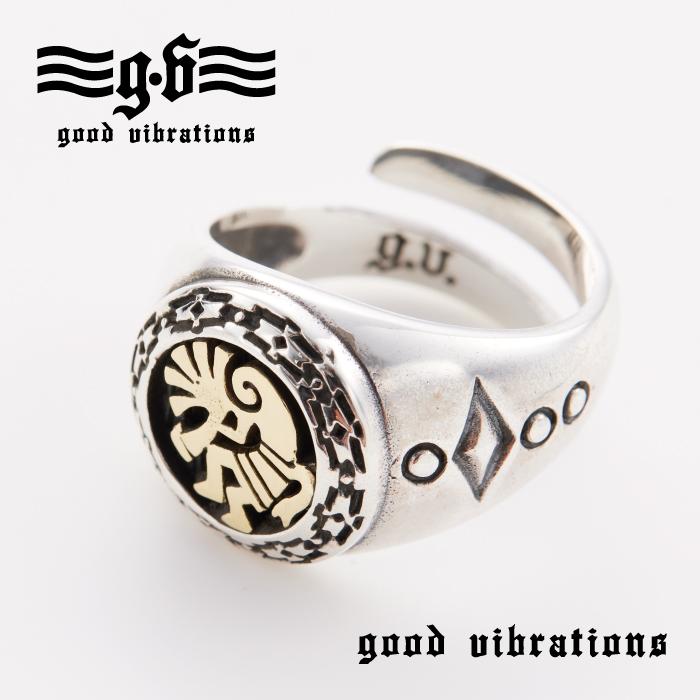 シルバー 925 リング 指輪 大きめ ココペリ ゴールド 紋章 お守り 開運