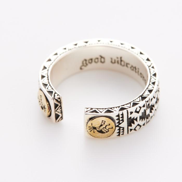 シルバー 925 リング 指輪 ココペリトライバル 模様 お守り 開運 金運