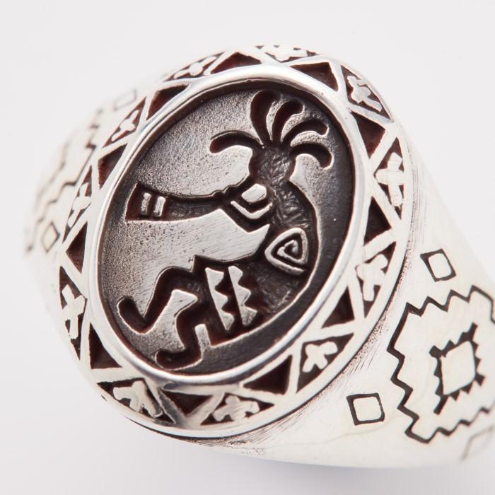 シルバー 925 リング 指輪 小さめ ココペリ 紋章 お守り 開運 金運 模様 フリーサイズ シンプル アクセサリー メンズ レディース good vibrations ブランド |  | 05