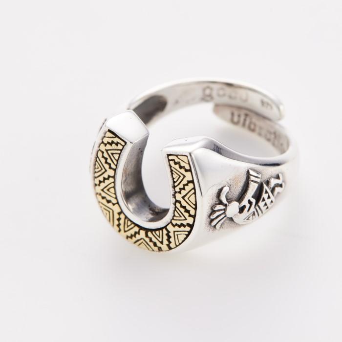 【お誕生日プレゼント！】エルビス マコーミックオルゴールホースシューリングセット シルバー 925 リング 指輪 ココペリ ゴールド 馬蹄 ホースシュー