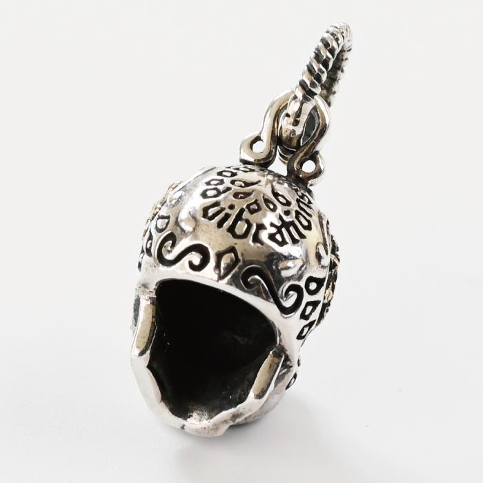 シルバー 925 ネックレス ペンダント トップ ヘッド スカル がいこつ