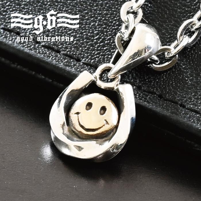 シルバー 925 ネックレス ペンダント トップ ヘッド スマイル 馬蹄