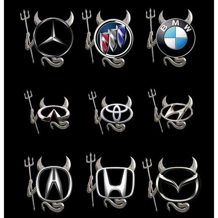 車エンブレム用カスタム3dステッカー 小悪魔デビル かわいいユーモアデカール シール Sticker 024 車イラストの専門店 Groovy 通販 Yahoo ショッピング