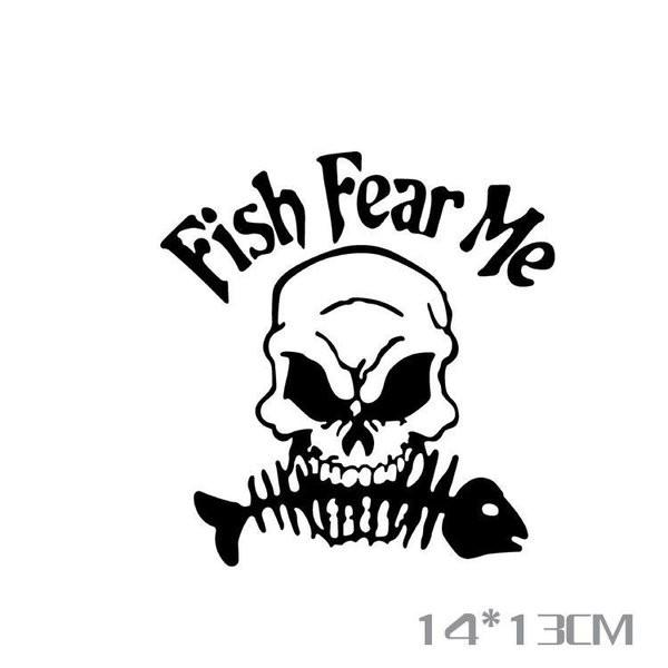 ドクロ 釣り ステッカー Fish Fear Me 骸骨 バス 釣り ルアー リール ロッド ライン シール Sticker 106 車イラストの専門店 Groovy 通販 Yahoo ショッピング