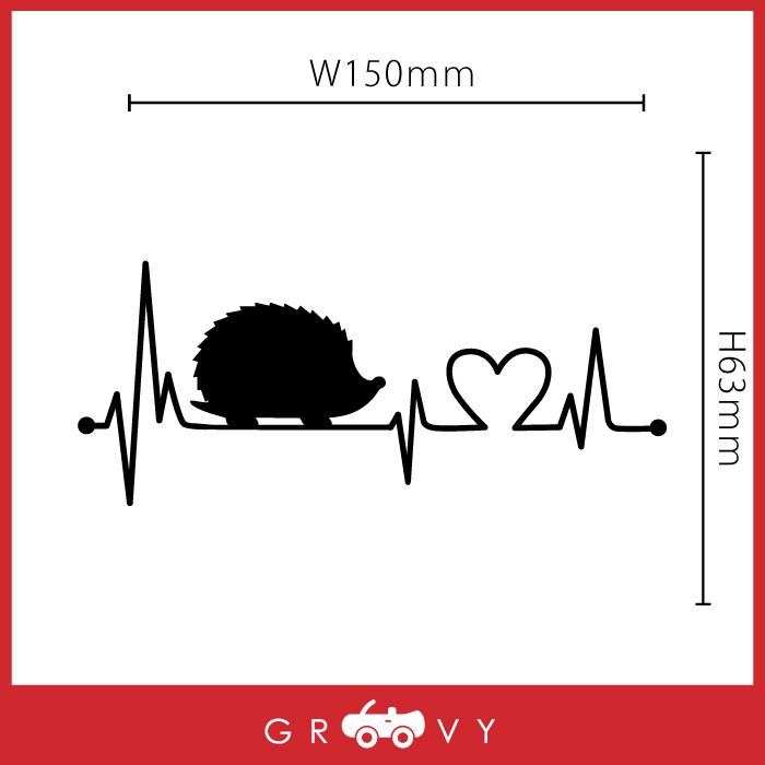 ハリネズミ ハート 心電図 ステッカー 開運 幸運 お守り かっこいい かわいい おしゃれ 車 ブランド アウトドア シール おもしろ グッズ 防水 雑貨 Sticker 1260 車イラストの専門店 Groovy 通販 Yahoo ショッピング