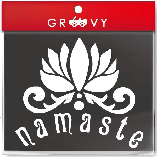 蓮 インド ステッカー yoga ヨガ ナマステ namaste ドレスアップ デカール シール ラップトップ タブレット sticker