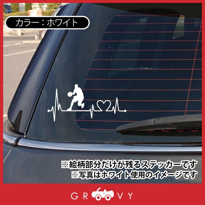 バスケ バスケットボール ステッカー NBA Bリーグ ハート 車 自動車 