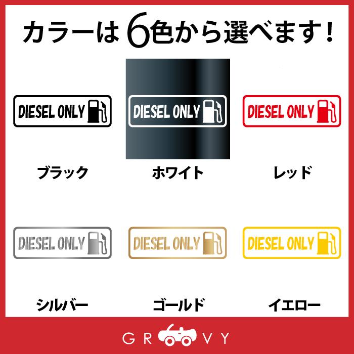 ディーゼル 軽油 車 ステッカー シール DIESEL ONLY 英語 文字 マーク