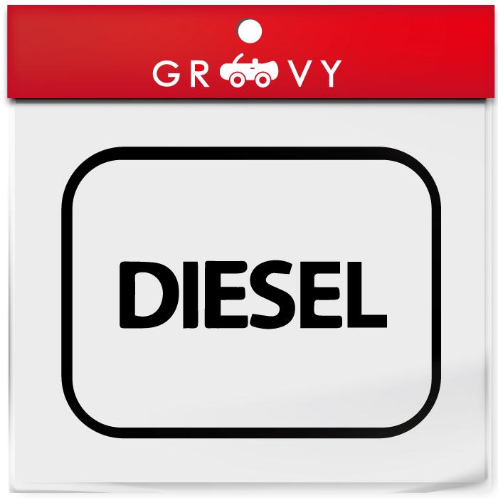 ディーゼル 軽油 車 ステッカー シール DIESEL 英語 文字 四角 マーク