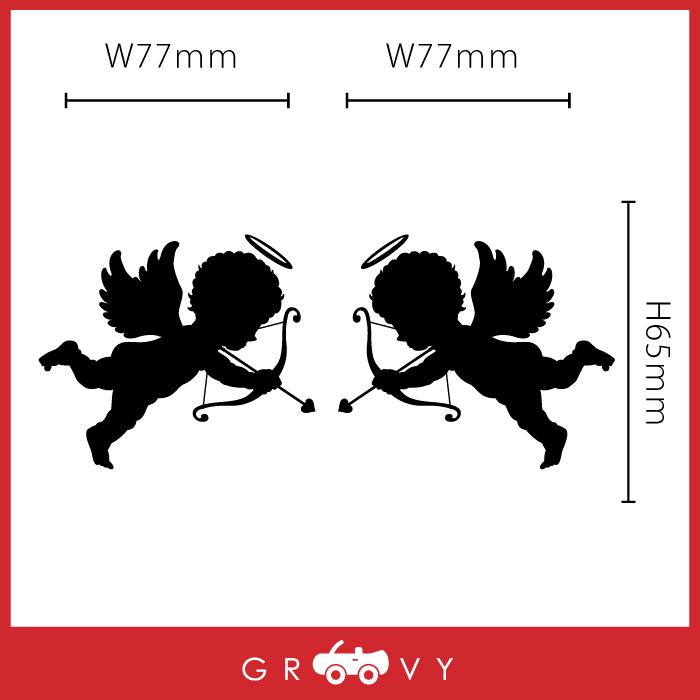 天使 エンジェル 開運 金運 恋愛運 ステッカー 左右 セット お守り グッズ キューピッド キューピット かわいい おしゃれ 車 シール アクセサリー ブランド Sticker 1470 Care Design ヤフー店 通販 Yahoo ショッピング