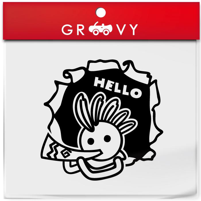 ココペリ kokopelli ステッカー こっそりのぞく 車 アウトドア シール