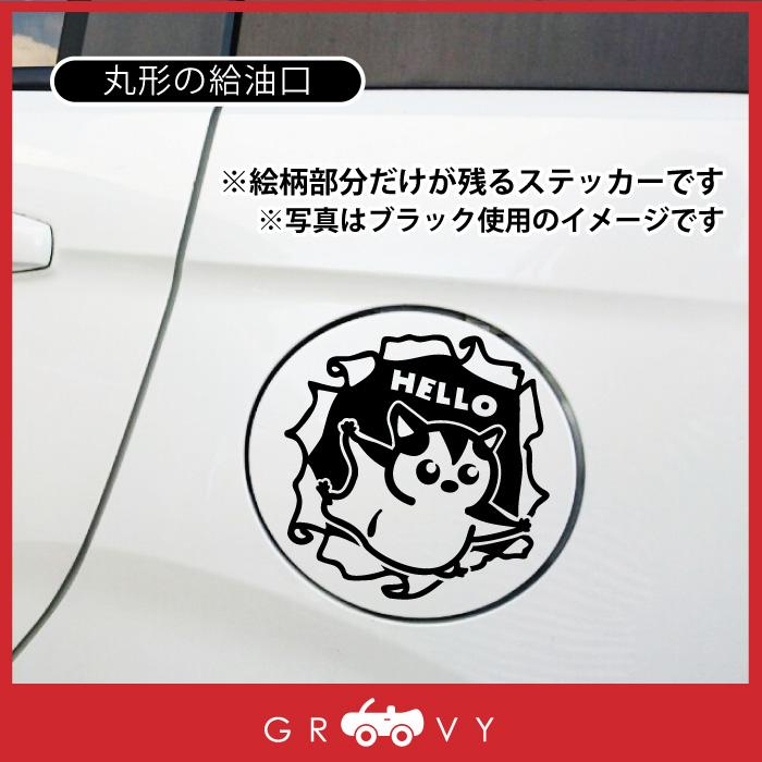モモンガ 小動物 フクロモモンガ ステッカー こっそりのぞく 車