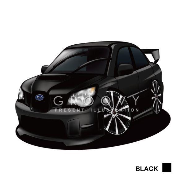 車好き プレゼント スバル インプレッサ GD.GG系 車 イラスト A4版