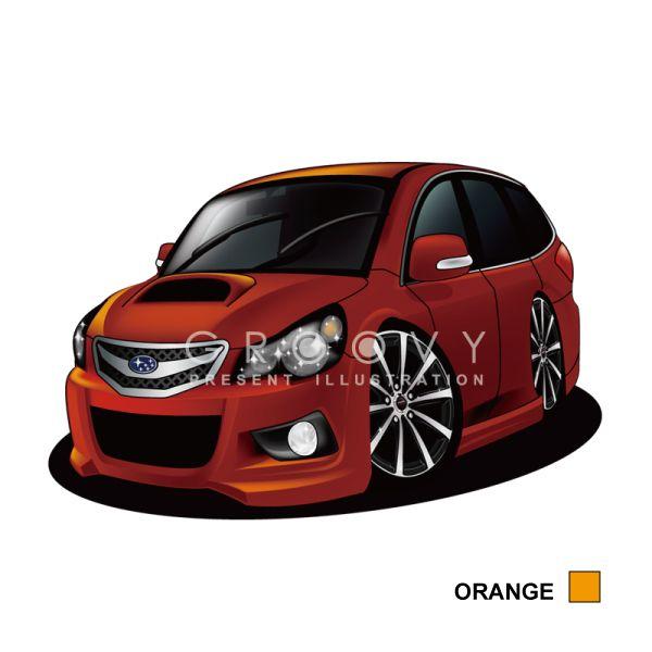 車好き プレゼント スバル レガシィ 車 イラスト 2L版 グルービー
