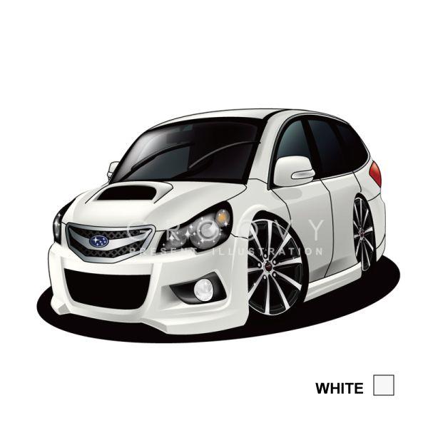 車好き プレゼント スバル レガシィ 車 イラスト A4版高級フレーム
