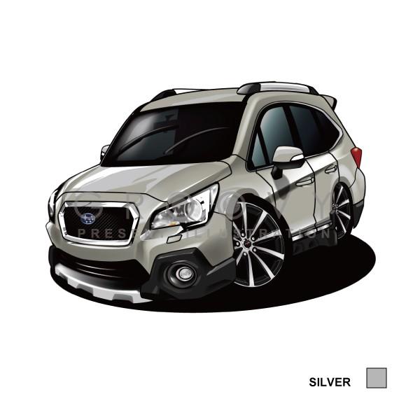 車好き プレゼント スバル レガシィ アウトバックBS系ver2 車 イラスト