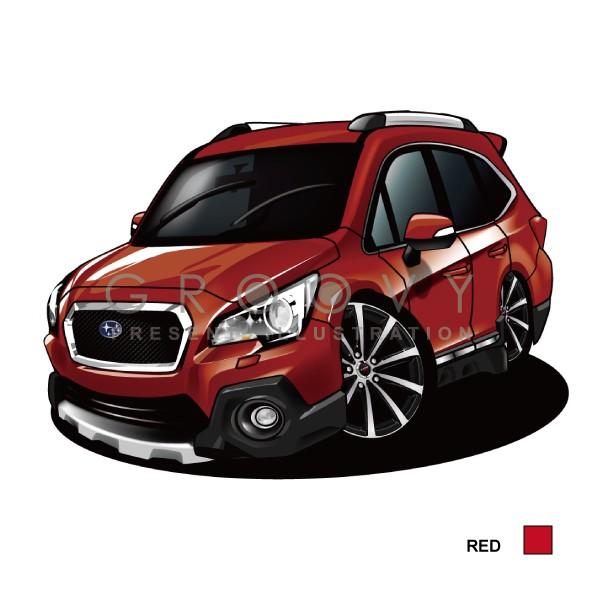 車好き プレゼント スバル レガシィ アウトバックBS系ver2 車 イラスト