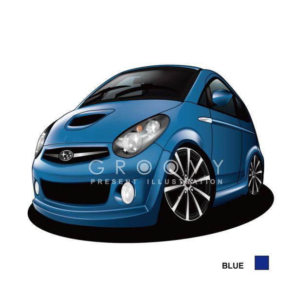 車好き プレゼント スバル アール2 車 イラスト 2L版 グルービー