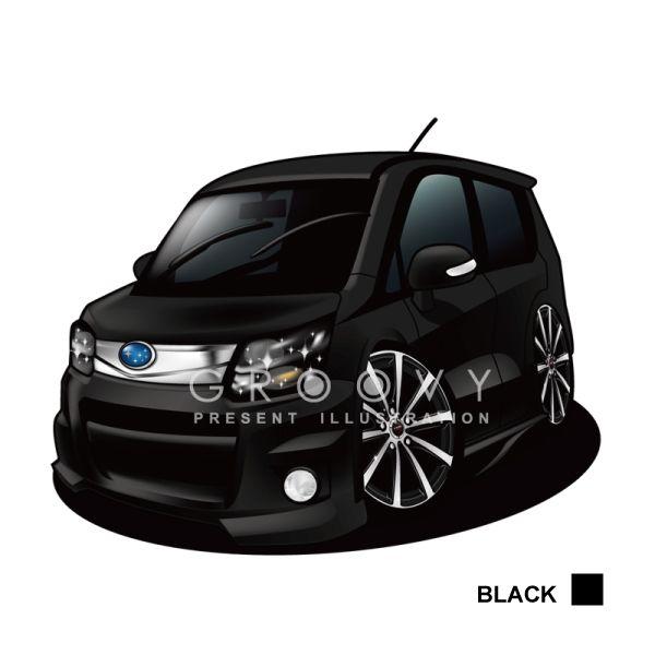 車好き プレゼント スバル ステラ 車 イラスト A4版高級フレーム