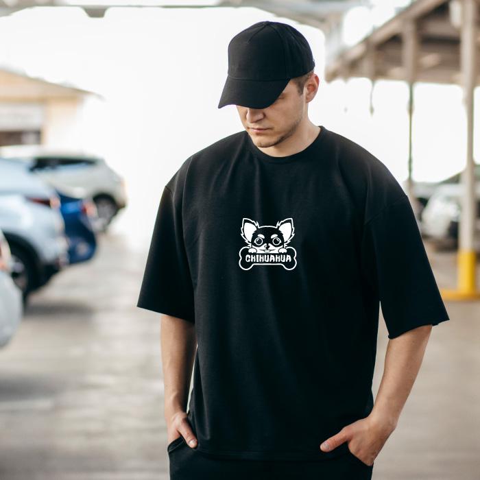Tシャツ 半袖 チワワ ちわわ 犬 愛犬 犬種 名入 顔 骨 おやつ