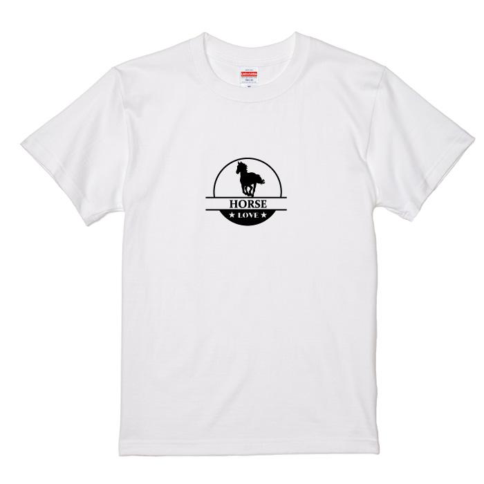 Tシャツ 半袖 馬 競馬 競走馬 ホース ロゴ マーク 金運 動物 園 メンズ レディース シンプル 大きい サイズ ゆったり 面白い おもしろい 白 黒 ティーシャツ｜groovys｜08