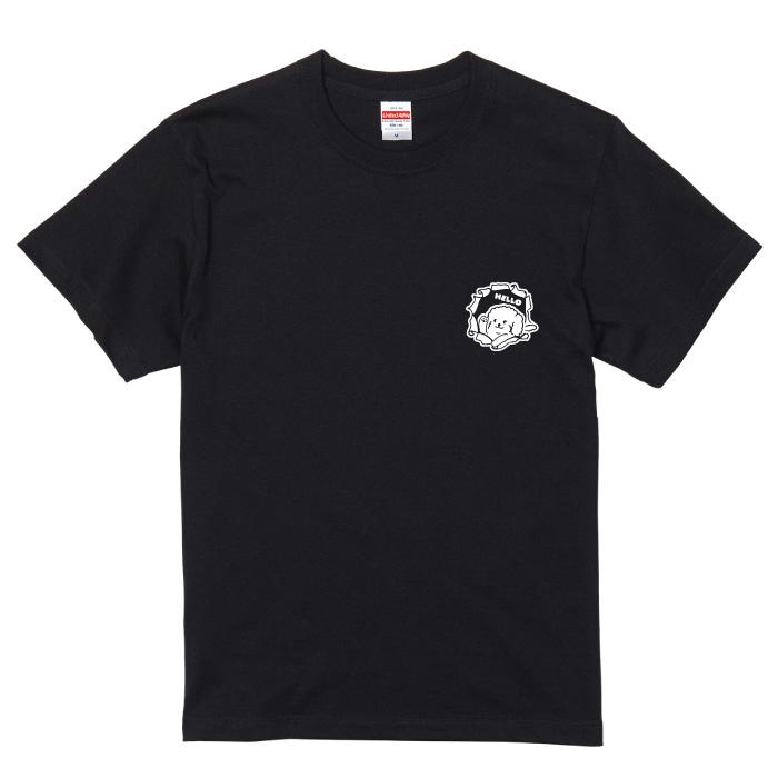 Tシャツ 半袖 トイプードル 犬 胸 こっそり のぞく メンズ レディース