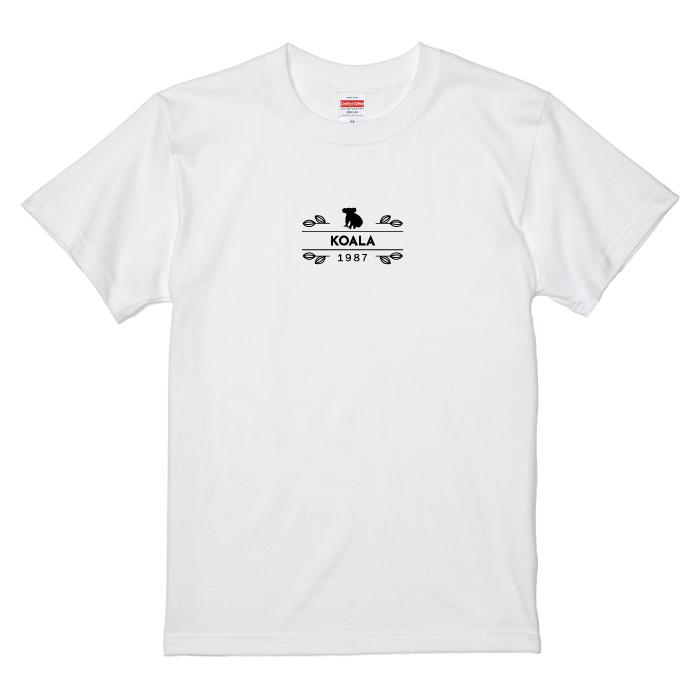 Tシャツ 半袖 コアラ こあら オーストラリア デザイン ロゴ 前面
