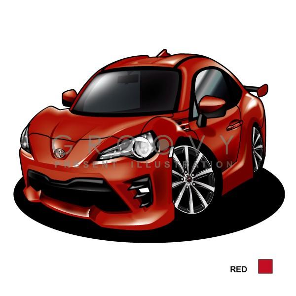 車好き プレゼント トヨタ 86 後期 車 イラスト A4版高級フレーム グルービー TOYOTA ハチロク アート パーツ オーナー グッズ ギフト アクセサリー｜groovys｜02