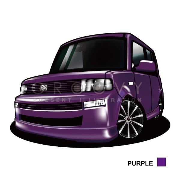 車好き プレゼント トヨタ bB 車 イラスト A4版高級フレーム