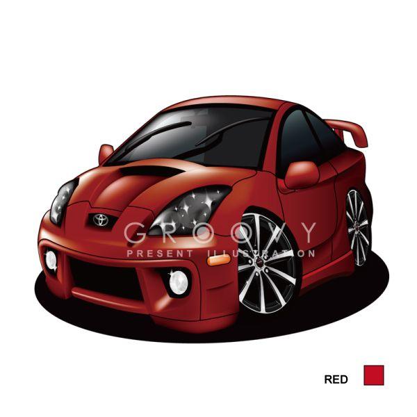 車好き プレゼント トヨタ セリカ T230 車 イラスト 2L版 グルービー