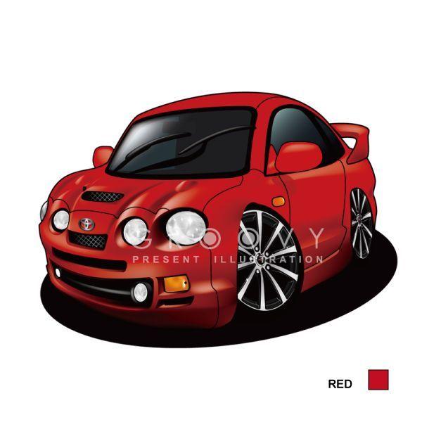 車好き プレゼント トヨタ セリカ GT-Four 車 イラスト A4版