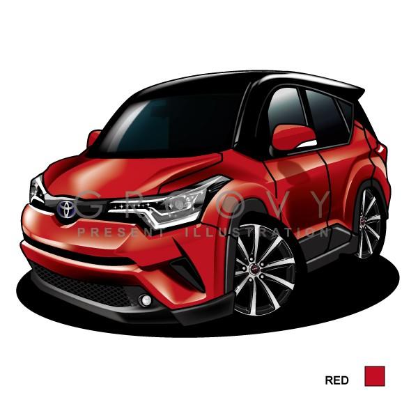車好き プレゼント トヨタ C-HR 車 イラスト 2L版 グルービー TOYOTA