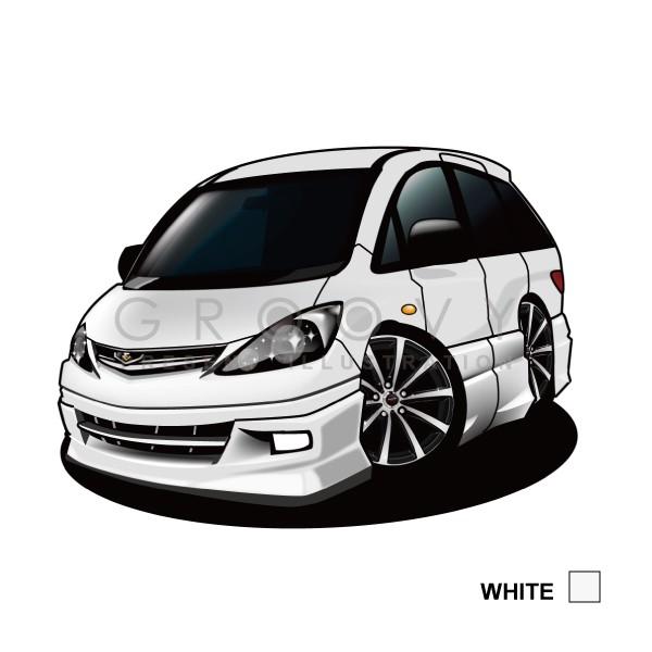 車好き プレゼント トヨタ エスティマacr30w 車 イラスト 版高級フレーム グルービー Toyota Estima ステッカーも追加ok パーツ グッズ アクセサリー Toy Estimaacr30w 車イラストの専門店 Groovy 通販 Yahoo ショッピング