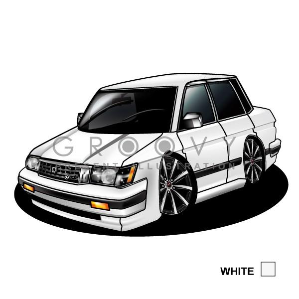 車好き プレゼント トヨタ マーク2 グランデ GX71 車 イラスト mark2