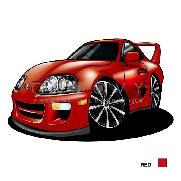 車好き プレゼント トヨタ スープラ SUPRA 80 系 車 ポスター