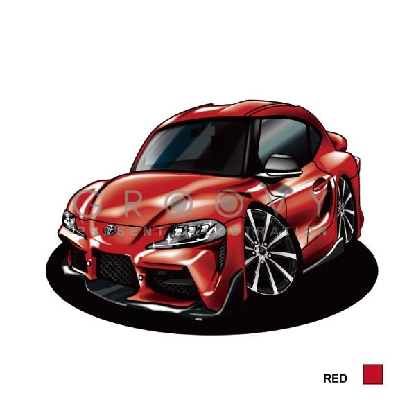 車好き プレゼント トヨタ 新型 スープラ SUPRA 90 系 車 イラスト A4