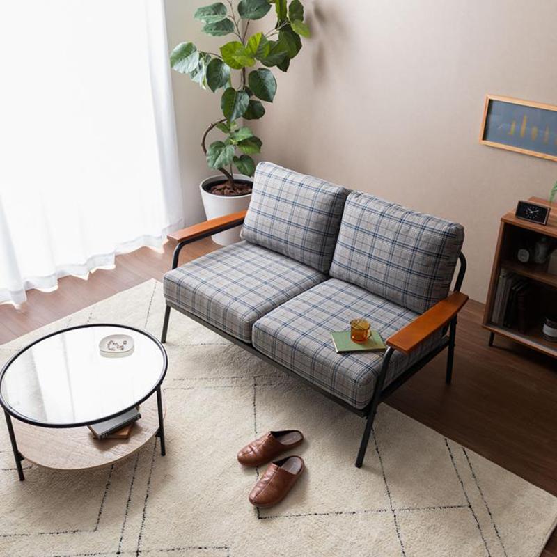 2台セット】商品名 BASUQ-2P バスク 二人掛けソファー SOFA 幅134cm 